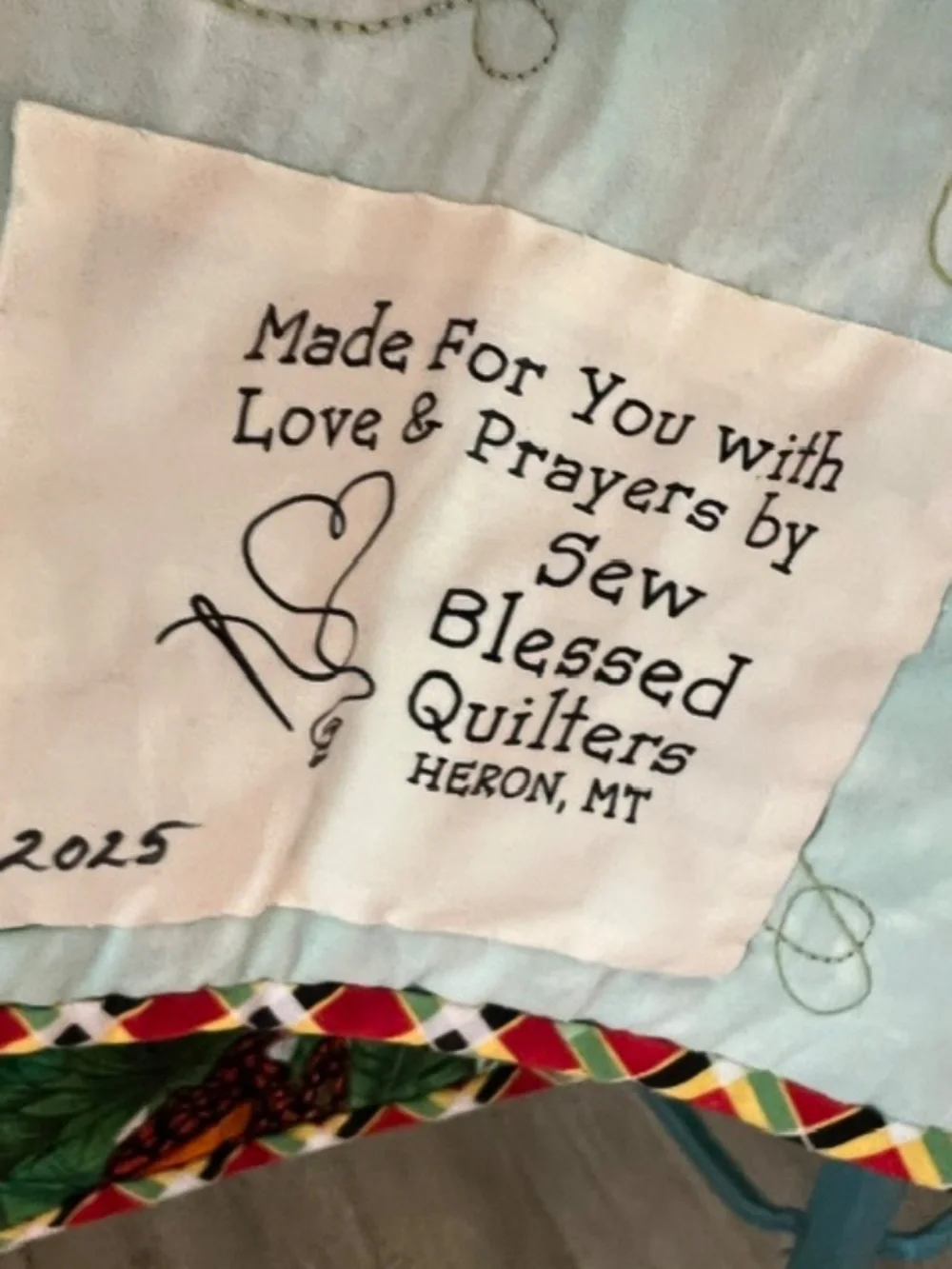 NWOT Handmade Children's or Decorative Quilt and Pillowcase Set